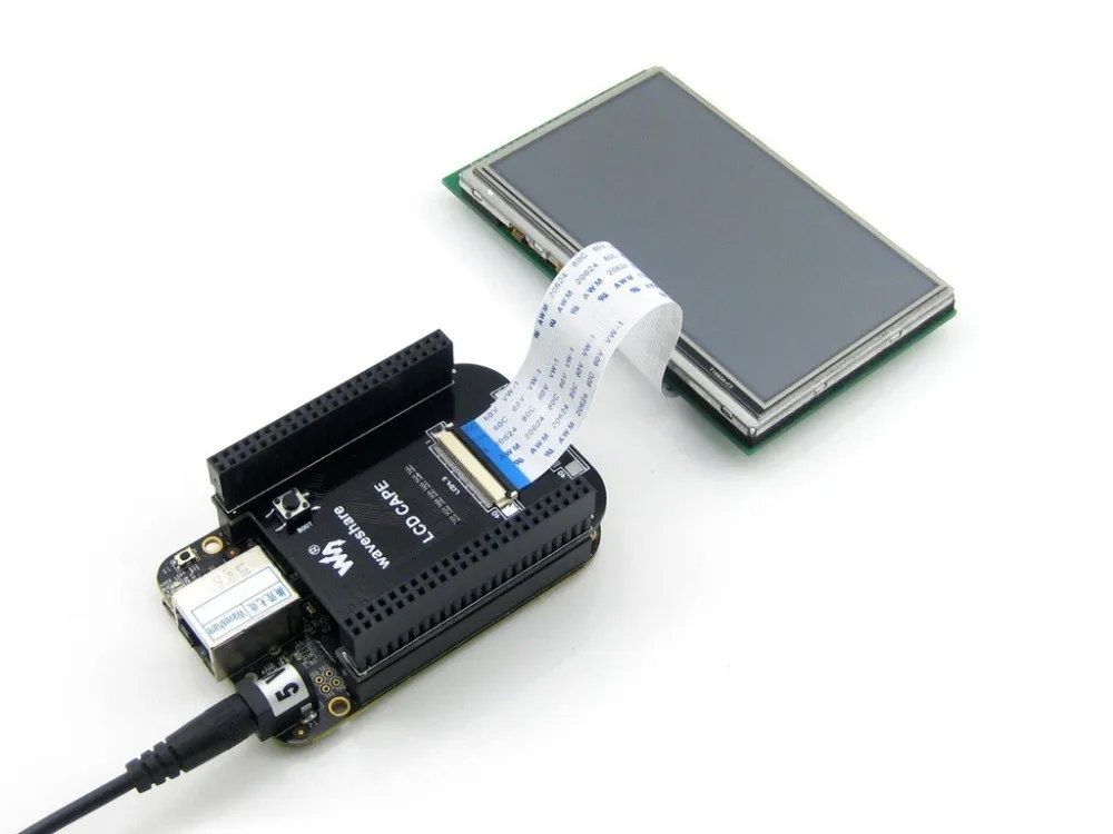 BB nero pacchetto C con BeagleBone nero Rev C 512MB 4GB 8bit braccio Cortex-A8, schermo LCD da 4.3 pollici, include 8 moduli