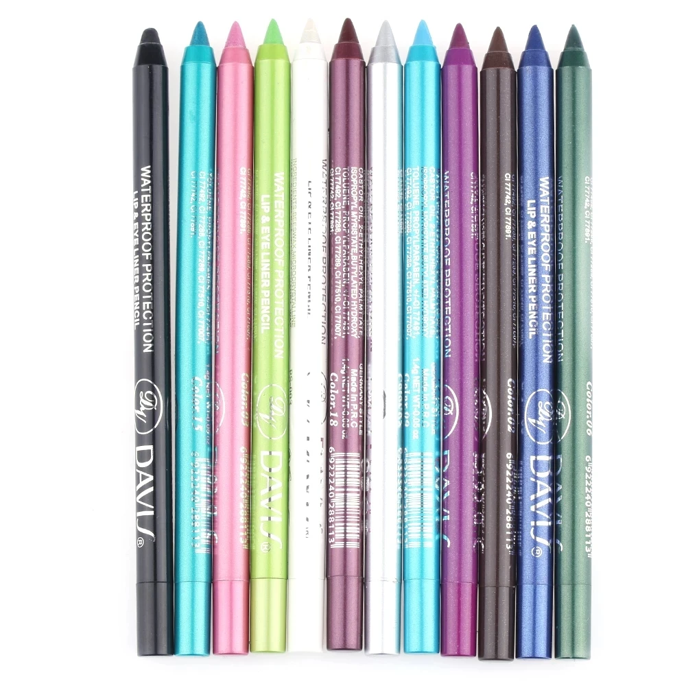 1Pcs New Long Lasting Eyeliner Pencil Colourful Pigment Waterproof White Color Eye Liner Pen Makeup Eye Beauty Cosmetics