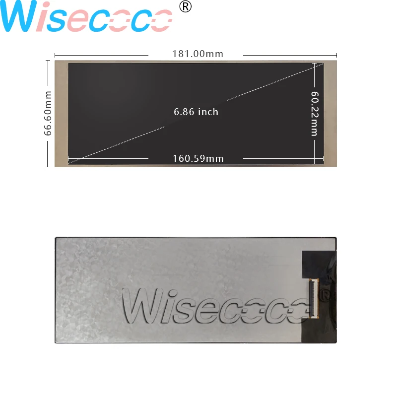 Imagem -05 - Wisecoco-ips Lcd Faixa de Painel Bar Esticado 500cd Brilho 40pin Mipi Driver Board 1280x480 Tela 686