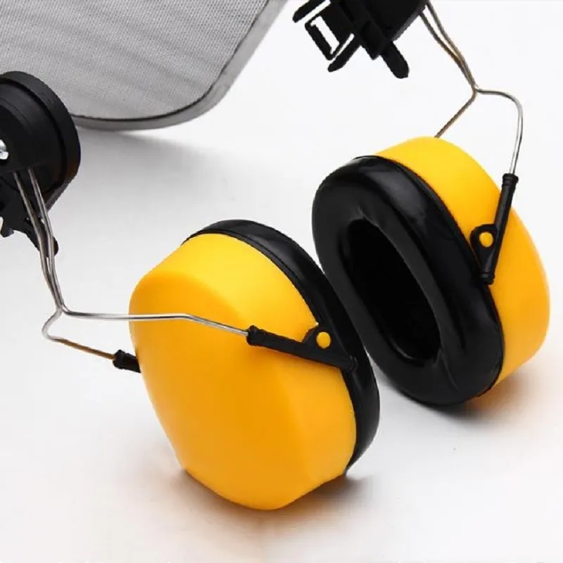 Safety Helmet and Hearing Protection System Mesh Visor Resist Sawdust Weeds for Forestry Two Types Work Noise-proof Earmuff