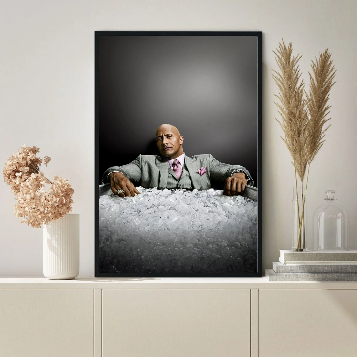 Ballers Movie Poster Dwayne Johnson Poster Canvas Print W Movie Poster Canvas Print Wall Painting Home Decoration ( No Frame )