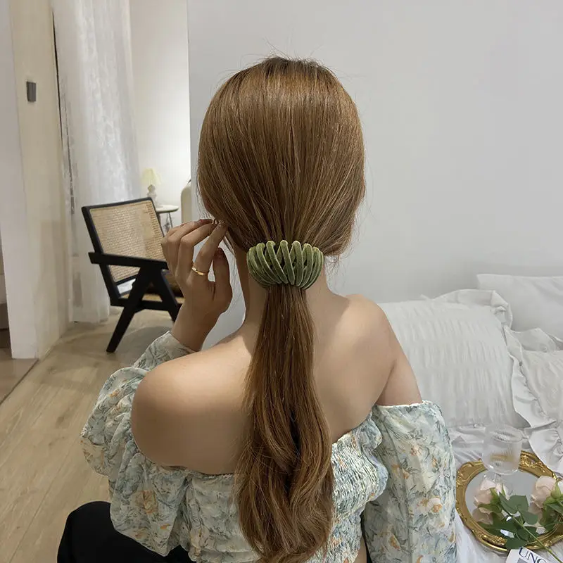 Bird's Nest Scrunchies Hair Tie Hair Accessories Ball Head Fixed Hair Catching Fluffy Stretch Lazy Tie High Ponytail Holder