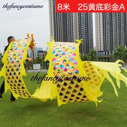 Coloful 6M Dragon Dance Costume Outdoor Carnival Sports Exercise Square Performance Funny Toys Group Activities