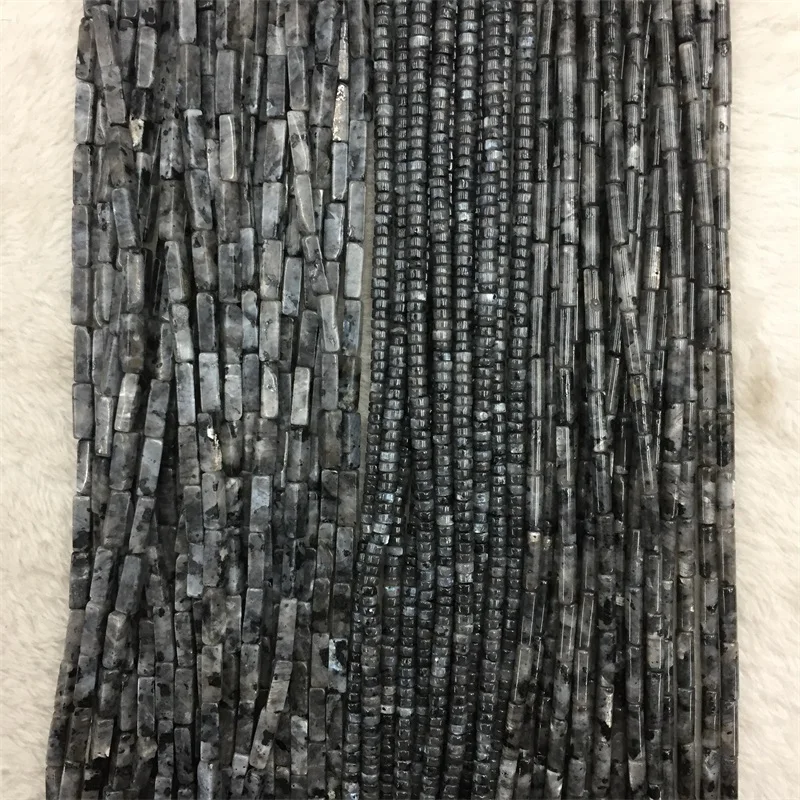 Labradorite 2*4/3*6MM Heishi 13MM Rectangle Round Tube Gemstone Natural Gem Stone Beads  for Jewelry Bracelet Making Design DIY