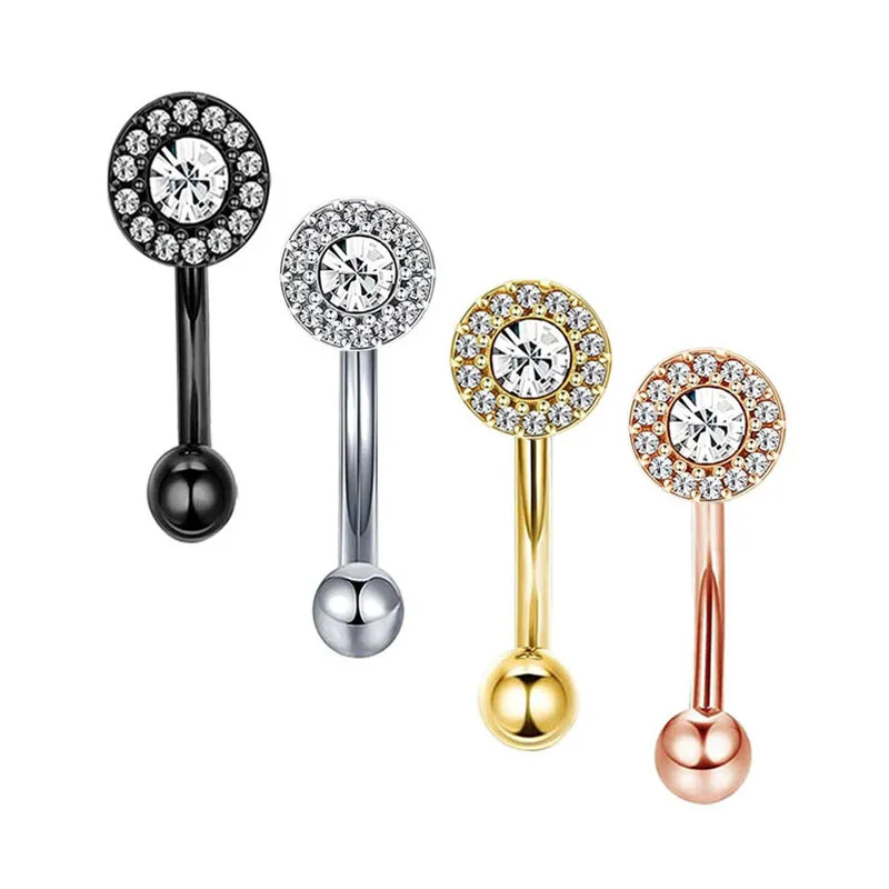 

16G Rook Daith Earrings for Women Men Stainless Steel Eyebrow Piercing Jewelry Curved Barbell Short Belly Lip Rings 8mm Set