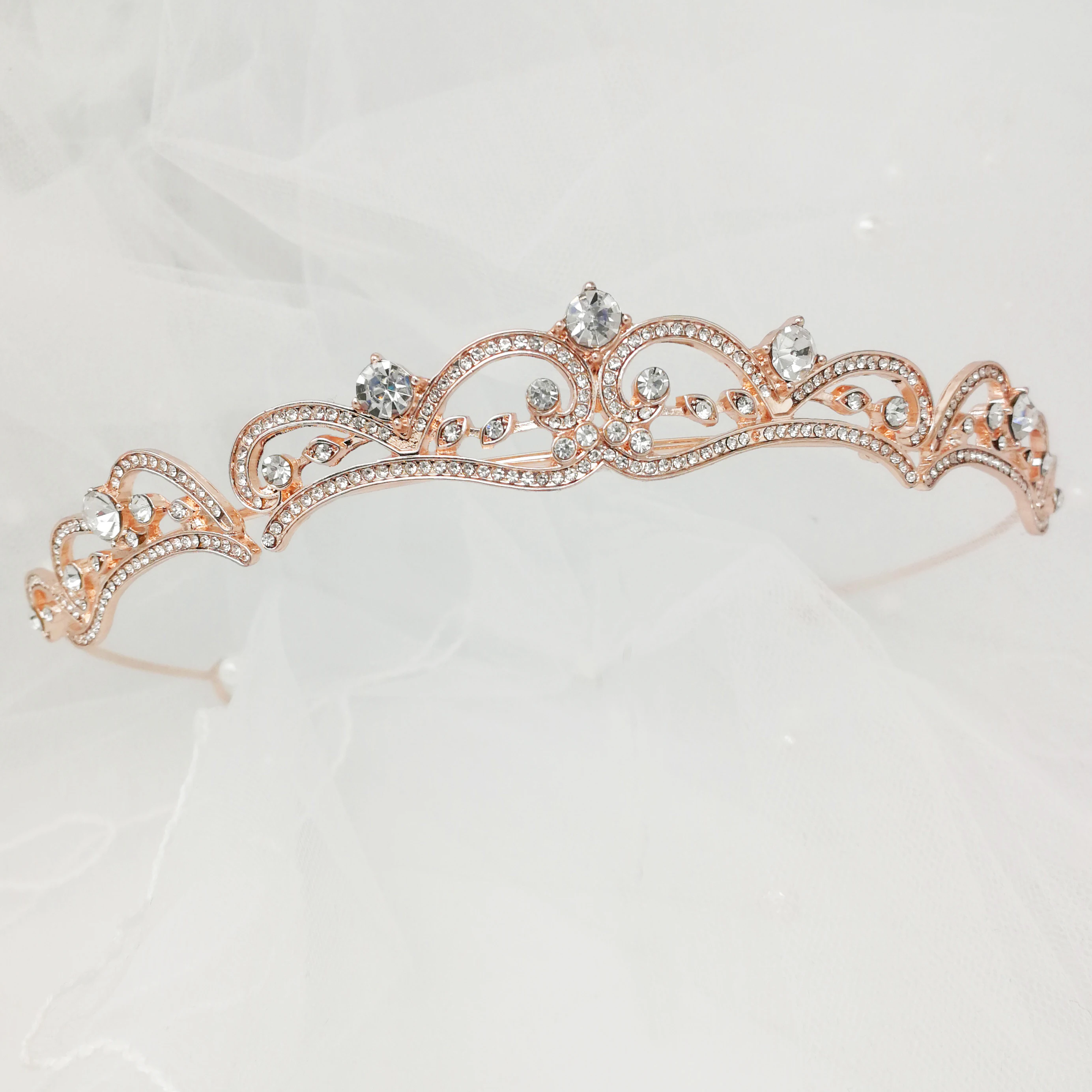 Crystal Princess Bridal Tiara Crown Bride Headband Women Diadem Hair Ornament Wedding Head Jewelry Accessories Coronas De Reina