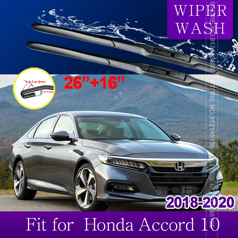 

for Honda Accord 10 X 2018 2019 2020 MK10 10th Gen Car Wiper Blades Front Window Windscreen Windshield Wipers Car Accessories