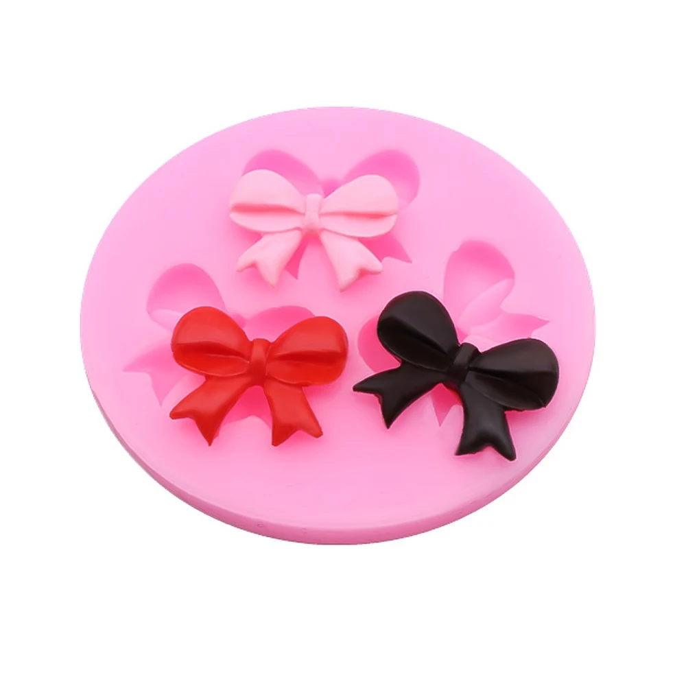 1Pcs Cake Mold Bowknots Flower 3D Fondant Mold Silicone Cake Decorating Tool Chocolate Soap Stencils Kitchen Baking Accessor