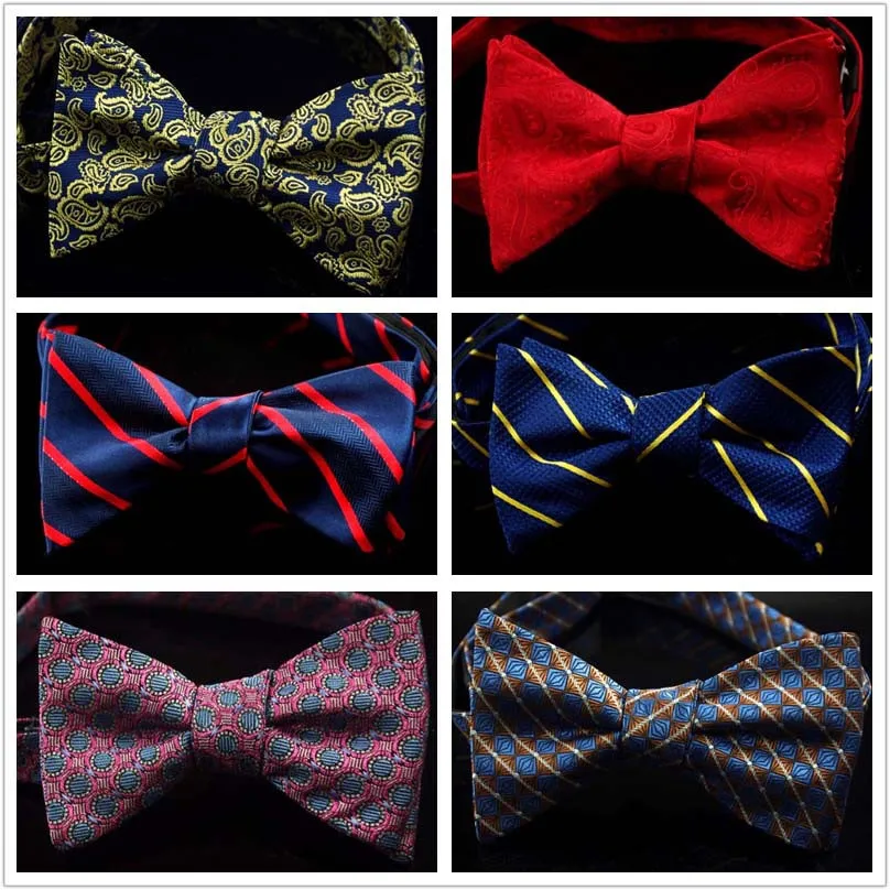 Adjustable Bowties bow tie self  Jacquard Men Classic Wedding Party Bow Ties Bowknot Gift