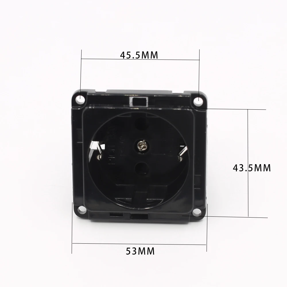 Preffair 2PCS HIFI SCHUKO Socket  AC 250V 16A Power Connector EU Power Socket Jack