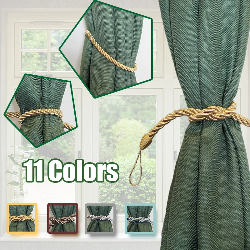 1PC Hand Woven Curtain Ropes Tiebacks for for Window Drape Holdbacks Tie