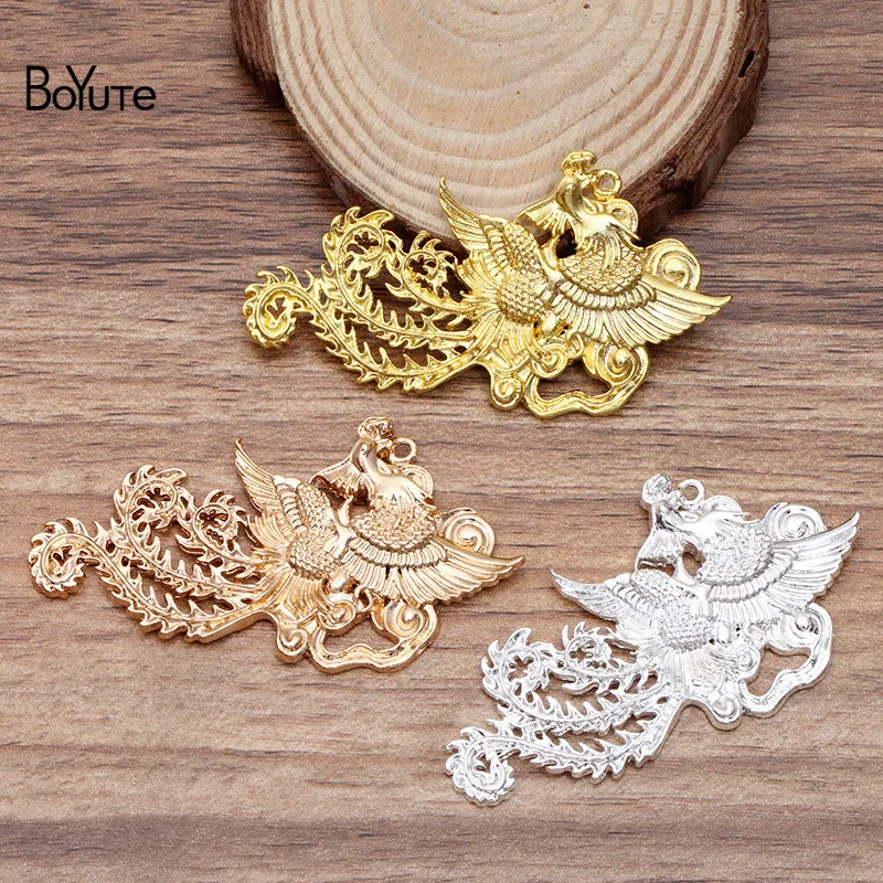 BoYuTe (20 Pieces/Lot) Factory Direct Wholesale DIY Metal Alloy Jewelry Accessories 34*63MM Phoenix Findings