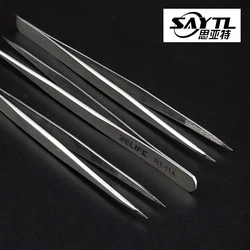 Precision industrial steel Tweezers for soldering smd Edge Precise Fingerprint Fly Line Picker phone repair electronic tweezers