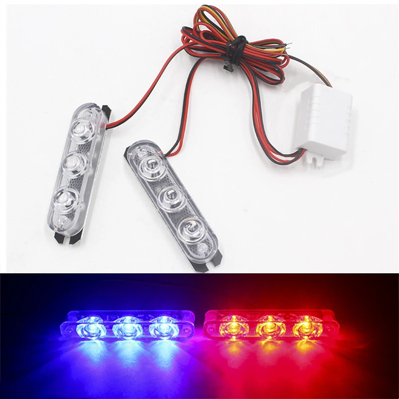 Car Police Lights Led Strobe Lights Flasher LED Auto Flash Stroboscopes Strobe Light Motorcycle Emergency Parking Signal Lights