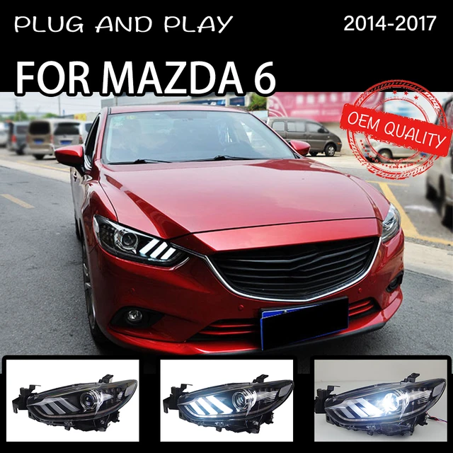 マツダ6アテンザ2013-2017用ヘッドライト,フォグランプ,デイランニングライト,drl,h7,バイキセノン電球,カーアクセサリー -  AliExpress