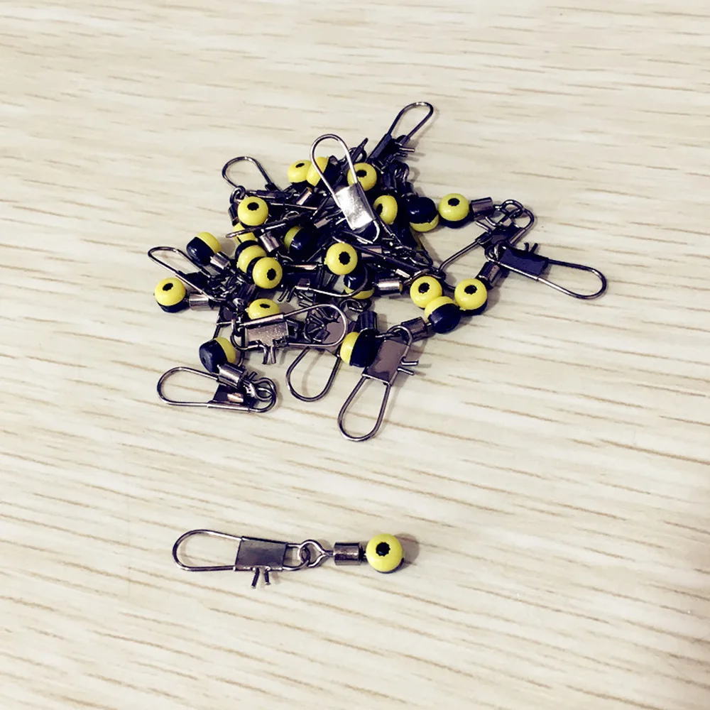 10 Stks/partij Fishing Float Bobber Stopt Ruimte Bonen Connectors Zee Zoutwater Gereedschap Connector Rolling Swivel Levert Visgerei