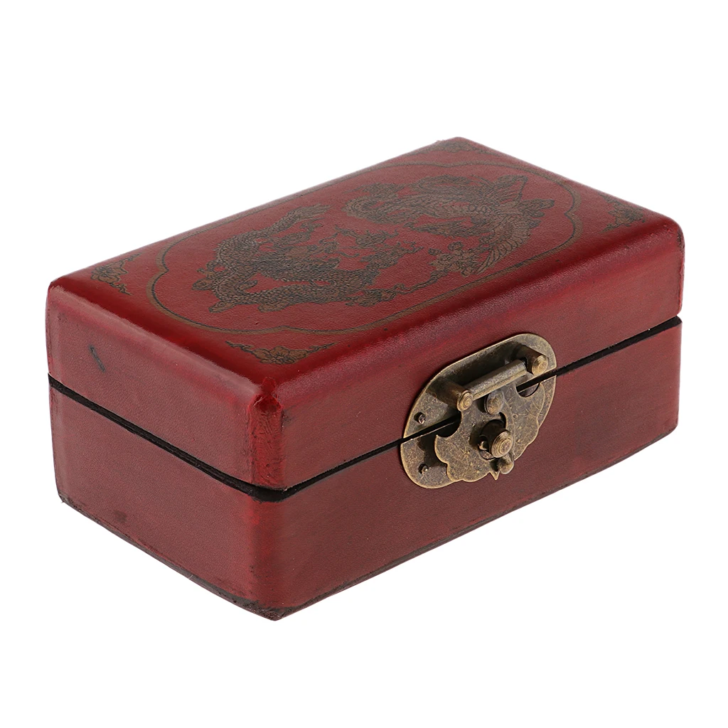 1Pcs Decorative Wooden Storage Box | Suitcase Shaped Chest Trunk Styled for Vintage Antique Decor