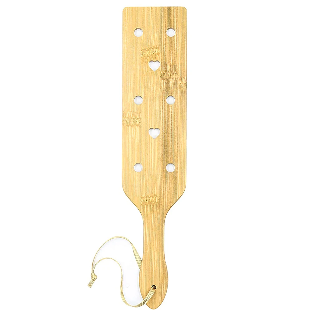 13.4inch Bamboo Wood Paddle Lightweight Thin Wooden Paddles with Airflow Holes for Light Play，Equestrian Riding Equestrian bat