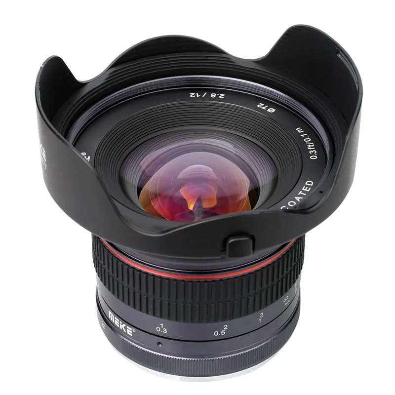 Meike 12mm F2.8 APS-C Wide Angle Camera Lens Manual Focus Fixed Lens For Canon EF-M Fujifilm Sony Nikon 1 M4/3 Cameras