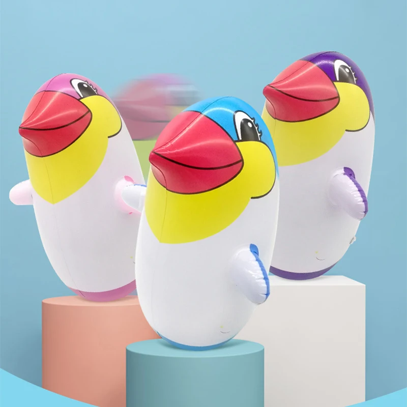 36cm Tumbler Balloon Toy Inflatable Penguin Cartoon Animal Tumbler Relieve Stress Relax Children Toy Boy Girl Toys Game