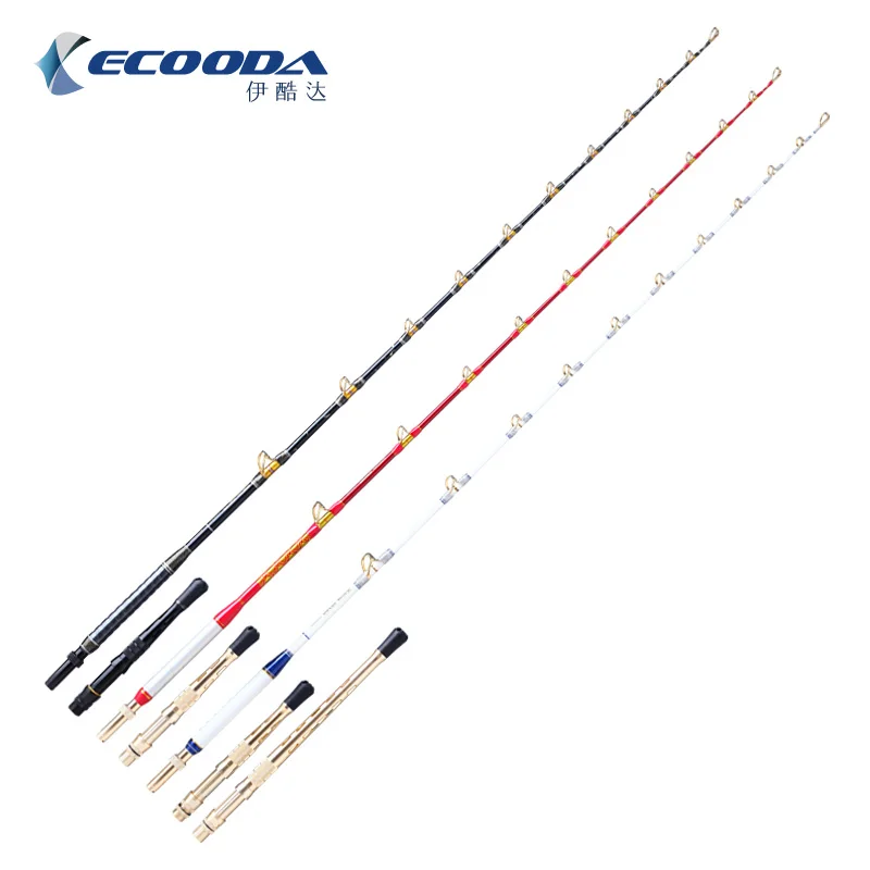 NEW ECOODA Heavy duty boat fishing rod ESFB 2.1 2.4m 200-800# Electric boat rod Deep sea rod FUJI SIC GOLD GUIDES