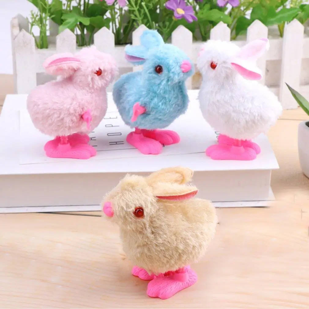 1 Pcs Baby Funny Kids Toys Spring Clockwork Toy Random Mini Pull Back Jumping Bunny/Chick Wind Up Toys for Children