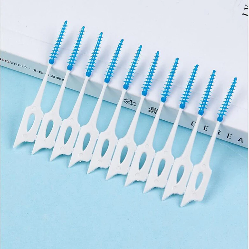 20 pçs/set Massagem Massagem Palito Interdental escova palito Fio Dental Macia Silicone Escova para Oral limpeza dos dentes