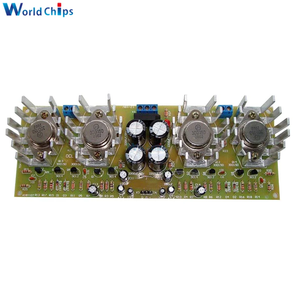 OCL High Power Amplifier Board DIY Kit 100W*2 2.0 Channel AC 12-18V Amp Electronic Set For Speaker