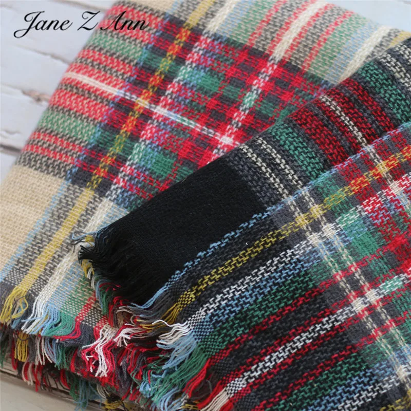 New arrival  Newborn Photography Clothing Christmas 3pcs Photography set Hat + Wrap + plaid Blanket Set  red green 2 colors