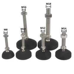 Furniture Support leg Non-skid pad Directional M8/M10/M12/M14/M16/M18 Adjustable Furniture Glide Leveling Feet Pad Pack of 4