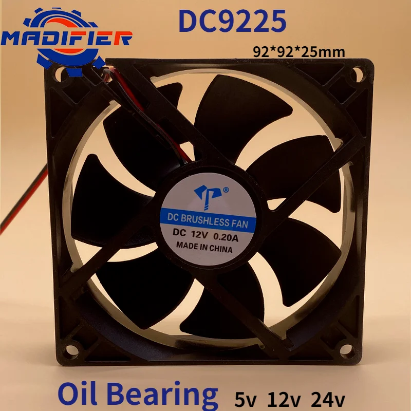 Dc9025 9225 Cooling Fan Oil Bearing Computer Case 9cm DC Fan 5v  12v  24v