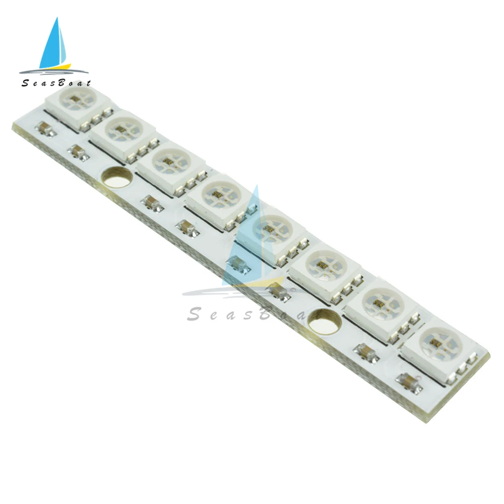 8 bit 8 canali WS2812 5050 RGB LED Lights scheda di sviluppo integrata a colori a colori nero/bianco