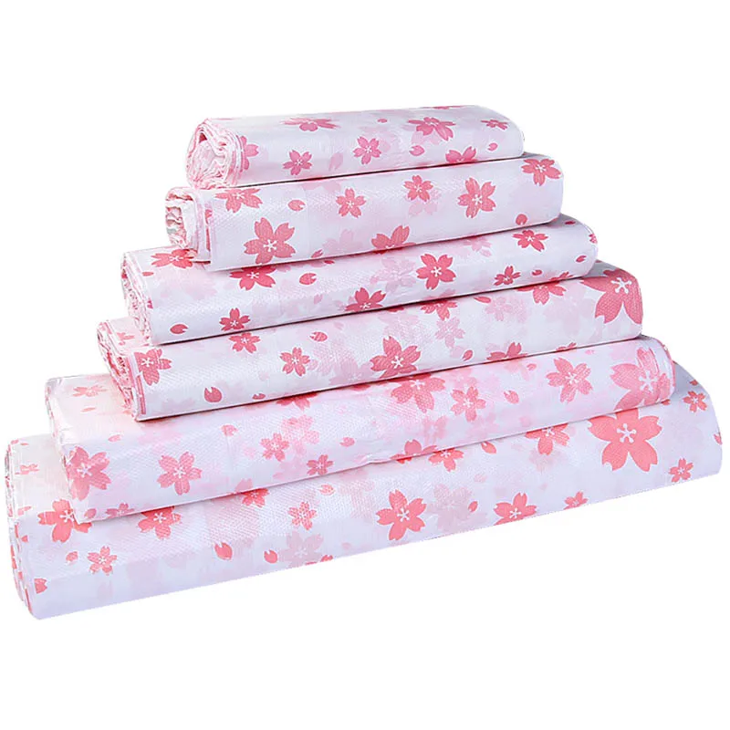 Sakura Flower Sushi Rice Ball Takeaway Bag Pink Plastic Cake Bread Sandwich Packaging Bags Wax Paper