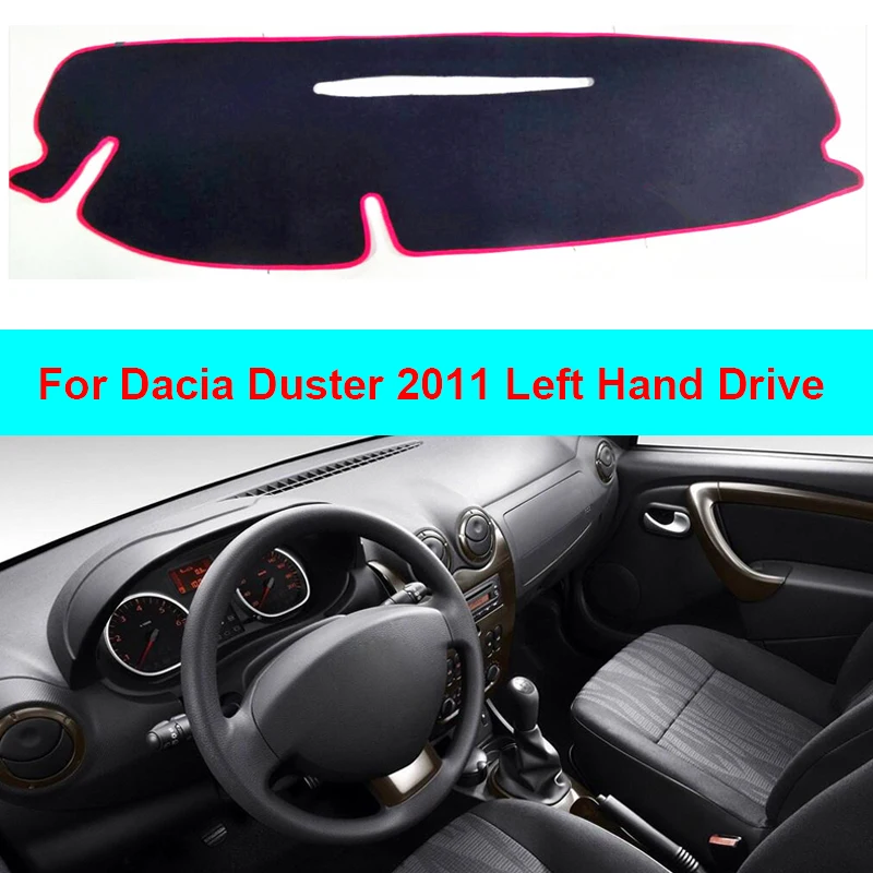 2 Layers Car Inner Dashboard Cover Capet Cape For Dacia Duster 2011 Dashmat Sunshade Pad Cover Carpet Dash Mat Cushion