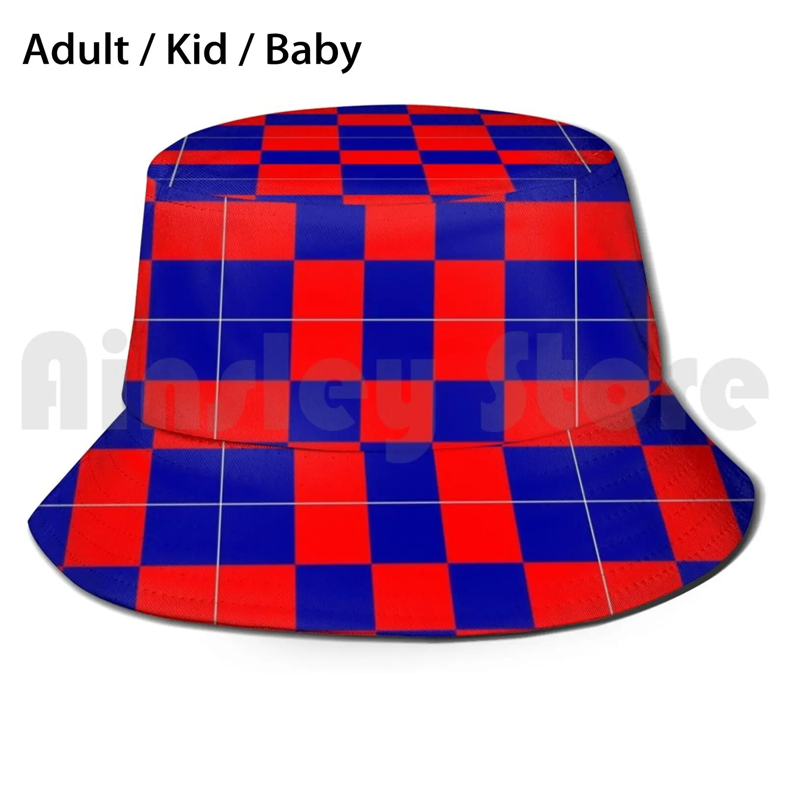 Red & Blue 1 Bucket Hat Adult kid baby Beach Sun Hats Football Eibar Levante Lille Osasuna Inverness Caledonian Thistle