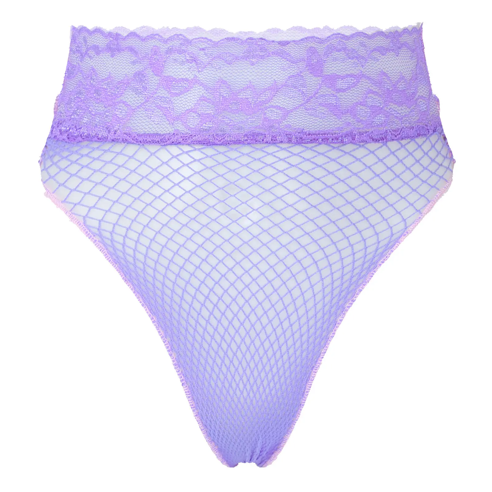 

Womens Lingerie Fishnet Mesh Underwear Erotic Sexy See-through Underpants Lace Waistband Briefs Low Waist Hollow Out Panties