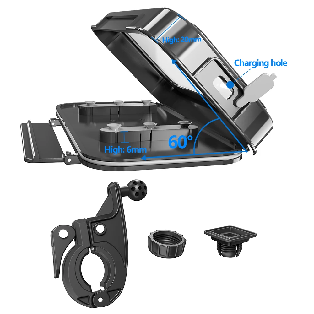 Motorcycle Bicycle Phone Holder Bike Mount for iphone 12 11 Pro Max XS XR 6 7 8 Plus SE2020 Waterproof Mobile Case GPS