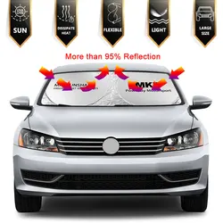 Car Windshield Sunshades Cover UV Protection Auto Accessories For VW Volkswagen Golf 6 7 5 4 3 2 8 MK4 MK6 MK7 MK5 MK3 MK2 MK8