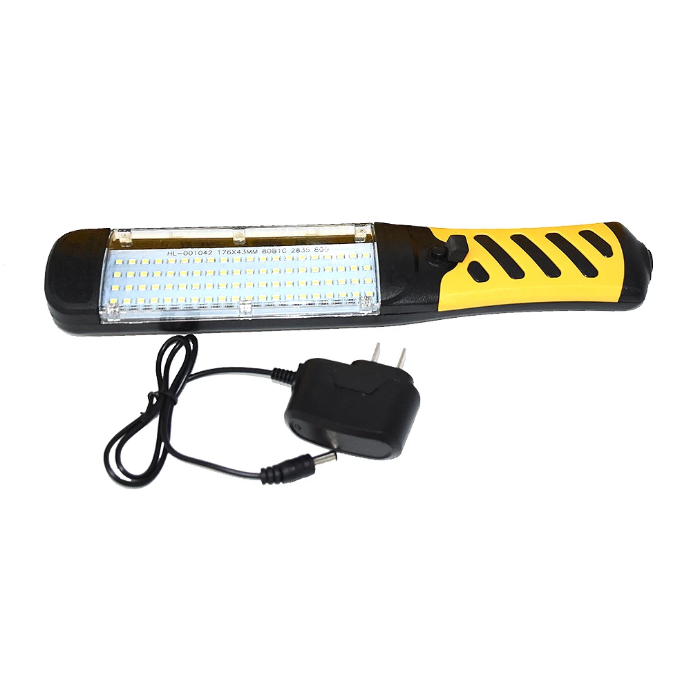 80 leds Work Light LED Rechargeable Flashlight Magnetic Hook Lamp Work Lamp Torch Hand Lamp Night Light Car Repair Inspection