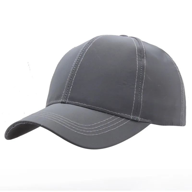 High Quality Lightweight Reflective Luminous Cap Men Outdoor Sports And Leisure Hip Hop Baseball Cap Gray Ladies Sun Visor