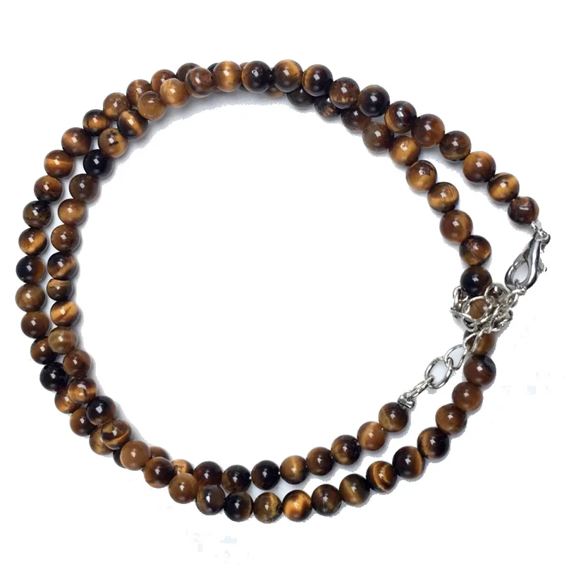 Natürliche 4mm Tigerauge Sodalith Amazonit Labradorit Perlenkette in Verschiedenen Farben Geschenke für Mädchen Modisches Armband Choker – Detail 25