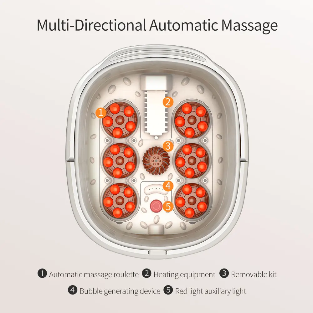 เท้าสปาแป้งนวดอ่างปรับอุณหภูมิ Detox เท้าห้องอบไอน้ำ Pedicure ด้วยเครื่องทำความร้อน