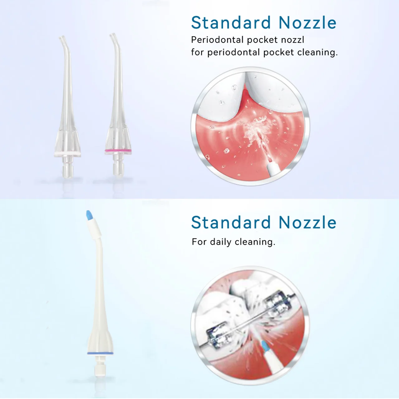 1 pc Dental Water Jet Tip Oral Irrigator Nozzle Portable Oral Flushing Nozzle Replacement Flosser Spray Head Accessories