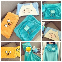 Adventure Time Robot mantello Tippet scialle peluche ufficio resto dormire morbida coperta calda ragazzo ragazza amico compleanno regalo di natale