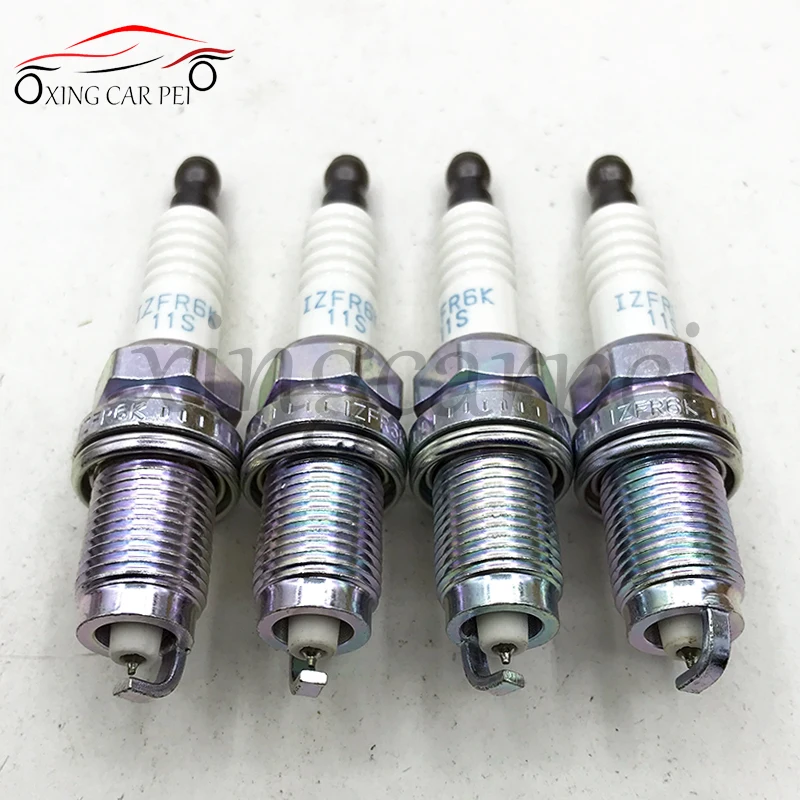 4pca IZFR6K11S 5266 IZFR6K 11S Laser Iridium Spark Plugs For Honda For Civic CR-V FR-V IZFR6K-11S Auto Part