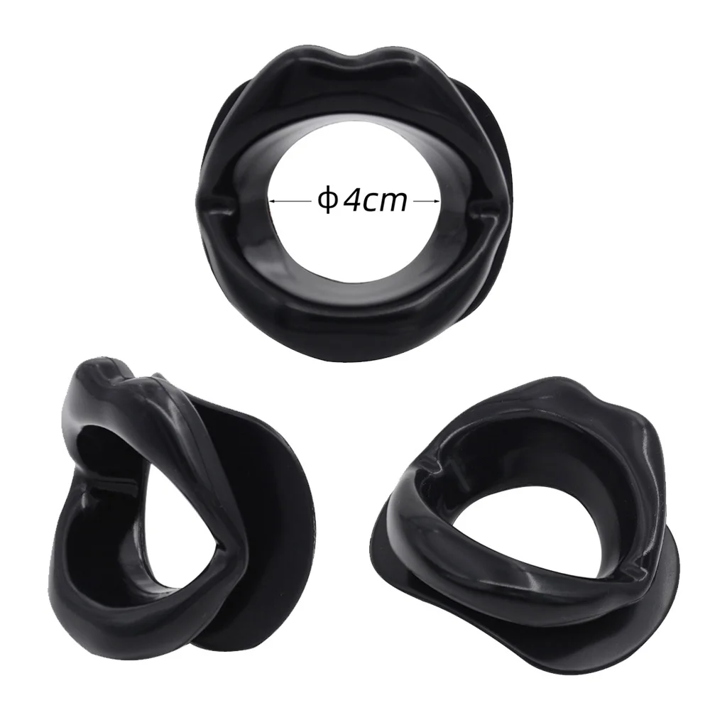 Silicone Lip O-Ring Opening Gag Oral Sex Fetish BDSM Restraint Mouth Ball Plug Forced Mouth Opener Sex Props Lovers Sex Toys