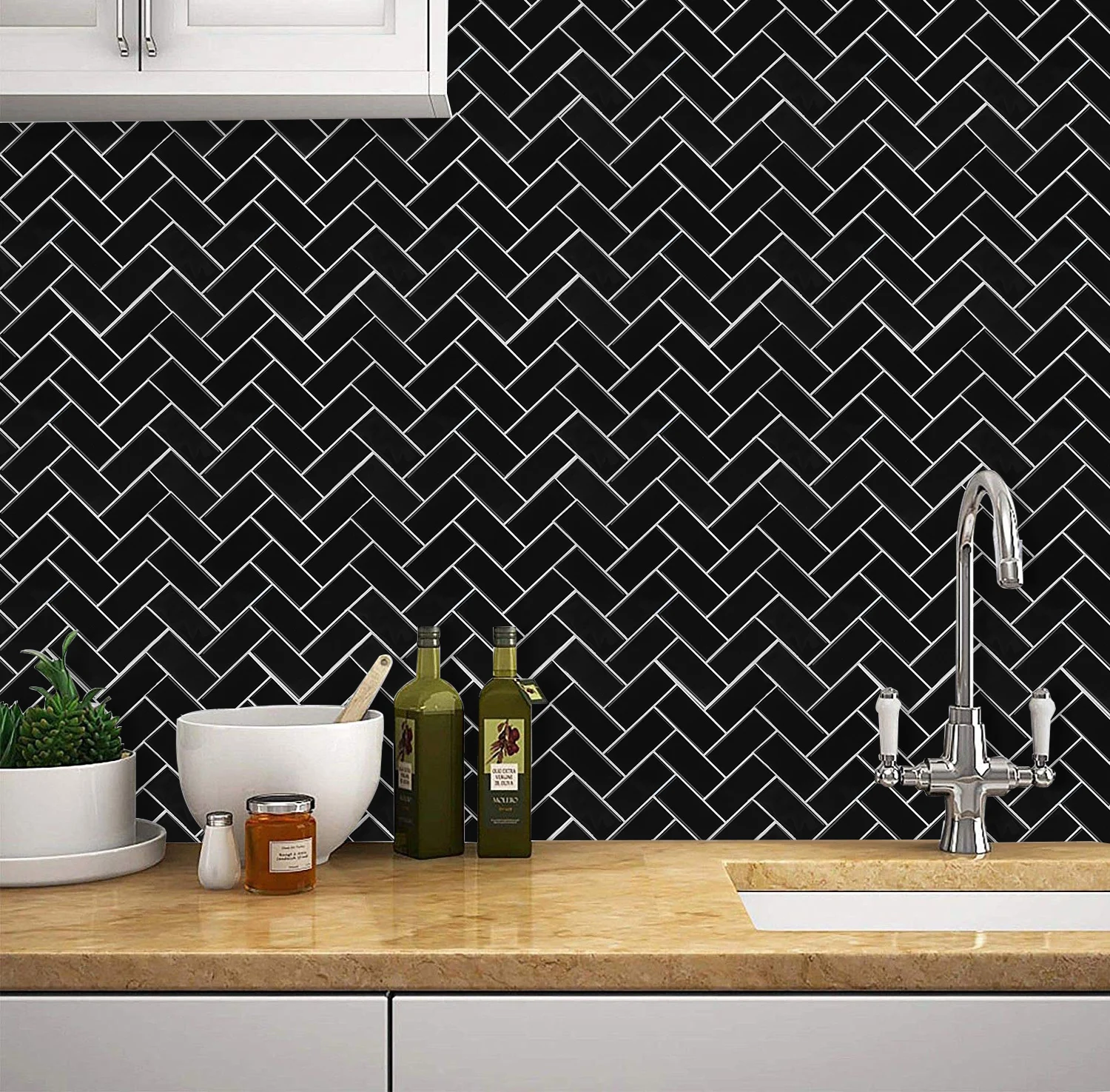 

12*12 inches Self Adhesive Wall Tiles 3D Waterproof Kitchen Backsplash Wall Sticker Vinyl wallpaper