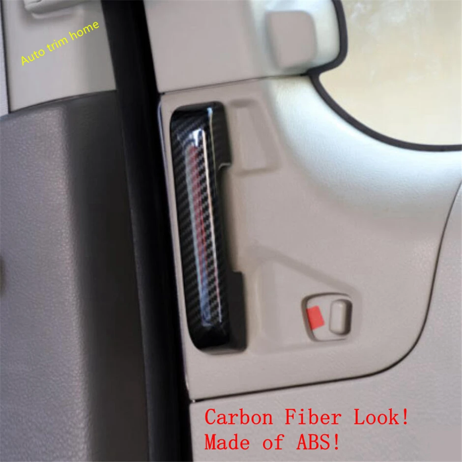 Lapetus Rear Door Pull Doorknob Handle Cover Trim Fit For Nissan NV200 / Evalia 2015 - 2019 Carbon Fiber ABS / Auto Accessories