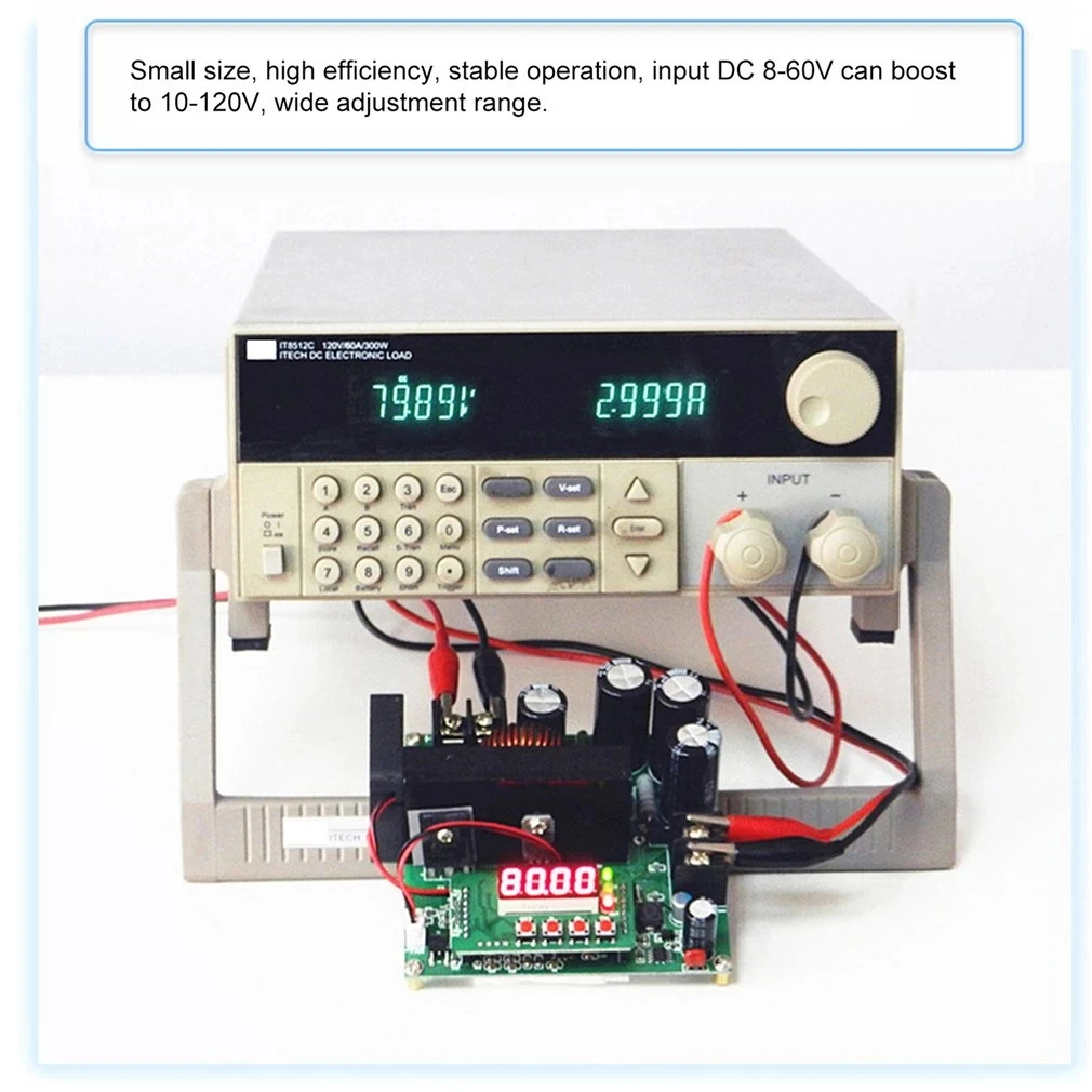 BST-900W 8-60V to 10-120V DC Converter LED Control Digital Boost Converter Voltage Transformer Module Regulator