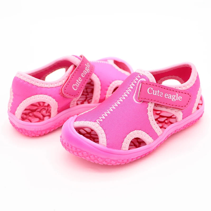 Cute eagle 2023 Children\'s sandals boys beach shoes solid bottom soft wear non-slip girls baby toddler shoes kids barefoot shoes